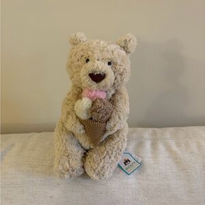 Jellycat Oatus Bear with Ice Cream Cone FAO NYC Exclusive